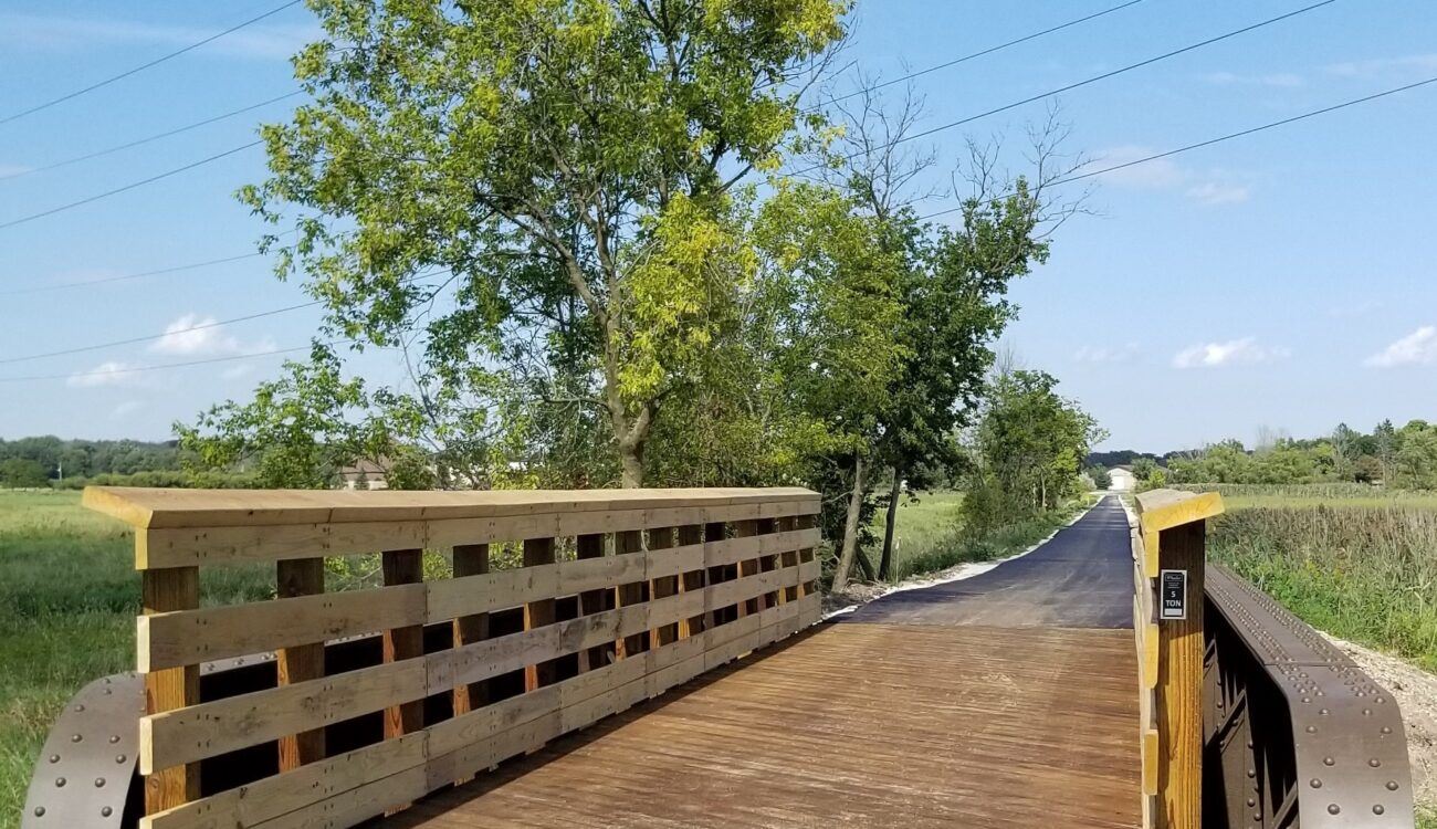 Fox River Trail by Waukesha County Parks Aug 30 2023 rail bridge painted and rehabbed