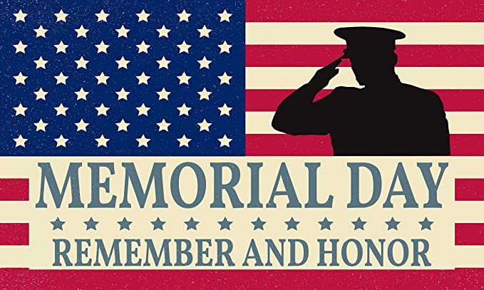 Memorial Day graphic Remember and Honor
